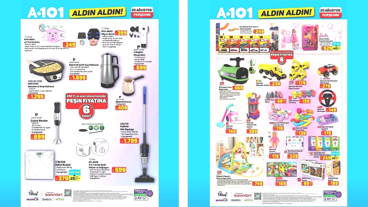 ÇOCUKLAR İÇİN OYUNCAK VE OYUN HAMURU Çocuklara yönelik ürünler arasında oyuncak süpürge ve oyun hamuru bulunuyor. Oyuncak süpürgenin fiyatı 149 TL olarak belirtilirken, 10x100 gramlık oyun hamuru 159 TL fiyatla listeleniyor.