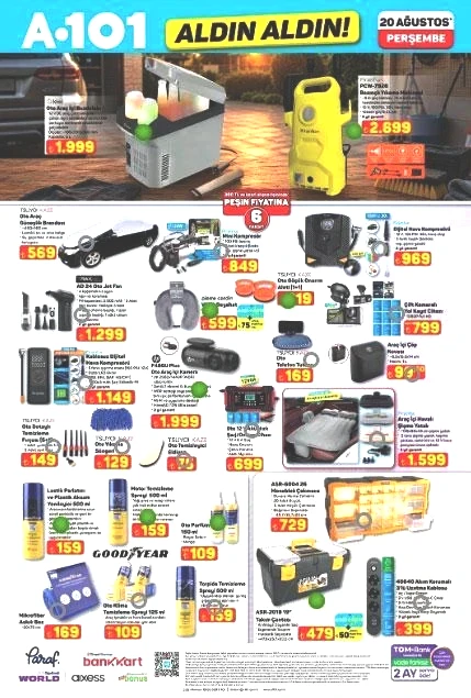 GÜNCEL A101 AKTÜEL KATALOG YENİ ÜRÜNLER: 20 Ağustosta satışta A101de bu hafta hangi ürünler indirime girecek A101 yeni katalog