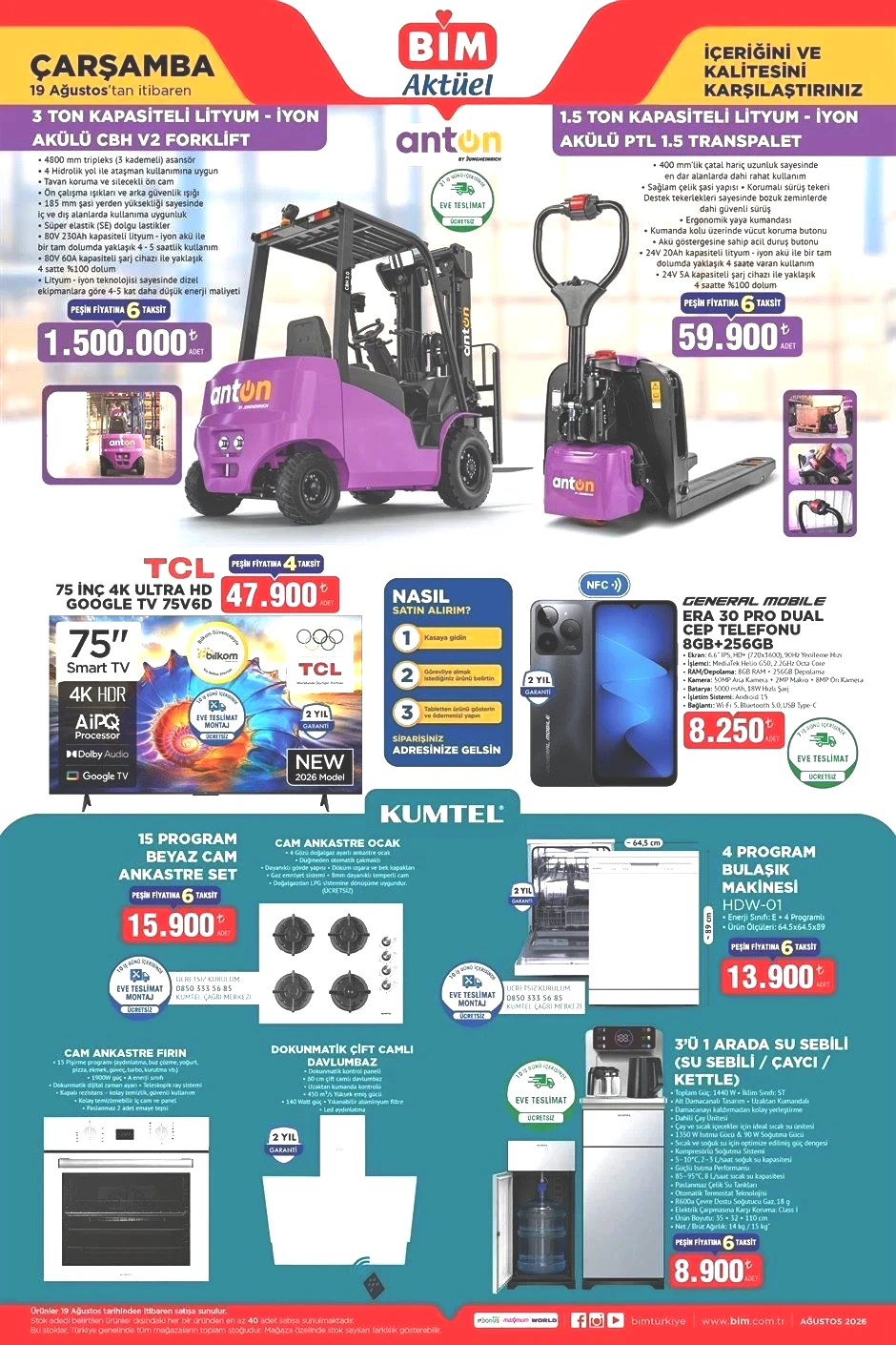 BİM 19 AĞUSTOS ÇARŞAMBA EVE TESLİM KATALOĞU BİM 19 AĞUSTOS ÇARŞAMBA EVE TESLİM KATALOĞU