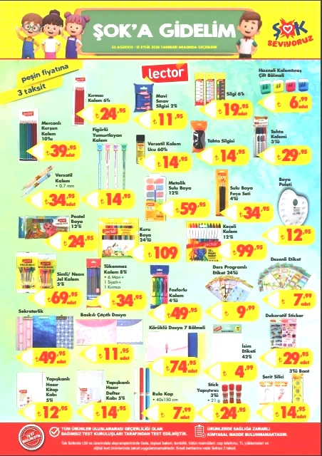 22 AĞUSTOS-15 EYLÜL ŞOK KIRTASİYE KATALOĞU 22 AĞUSTOS-15 EYLÜL ŞOK KIRTASİYE KATALOĞU