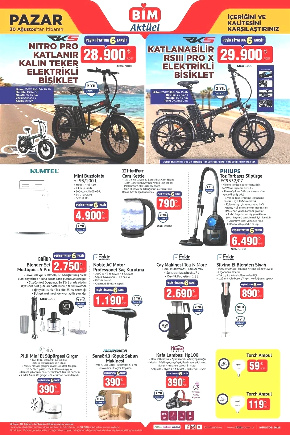 30 AĞUSTOS PAZAR BİM AKTÜEL KATALOĞU