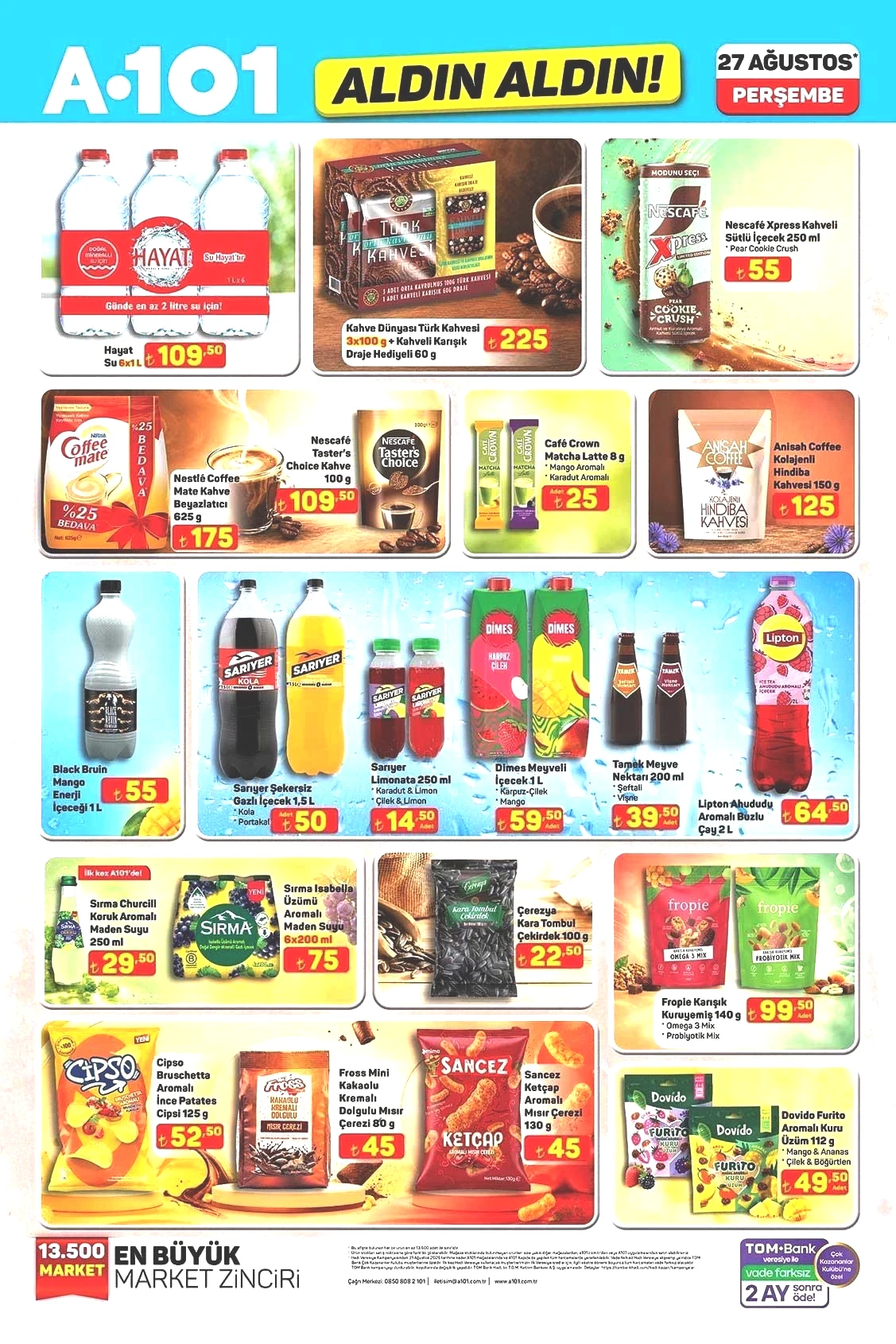 27 AĞUSTOS A101 ALDIN ALDIN AKTÜEL KATALOĞU