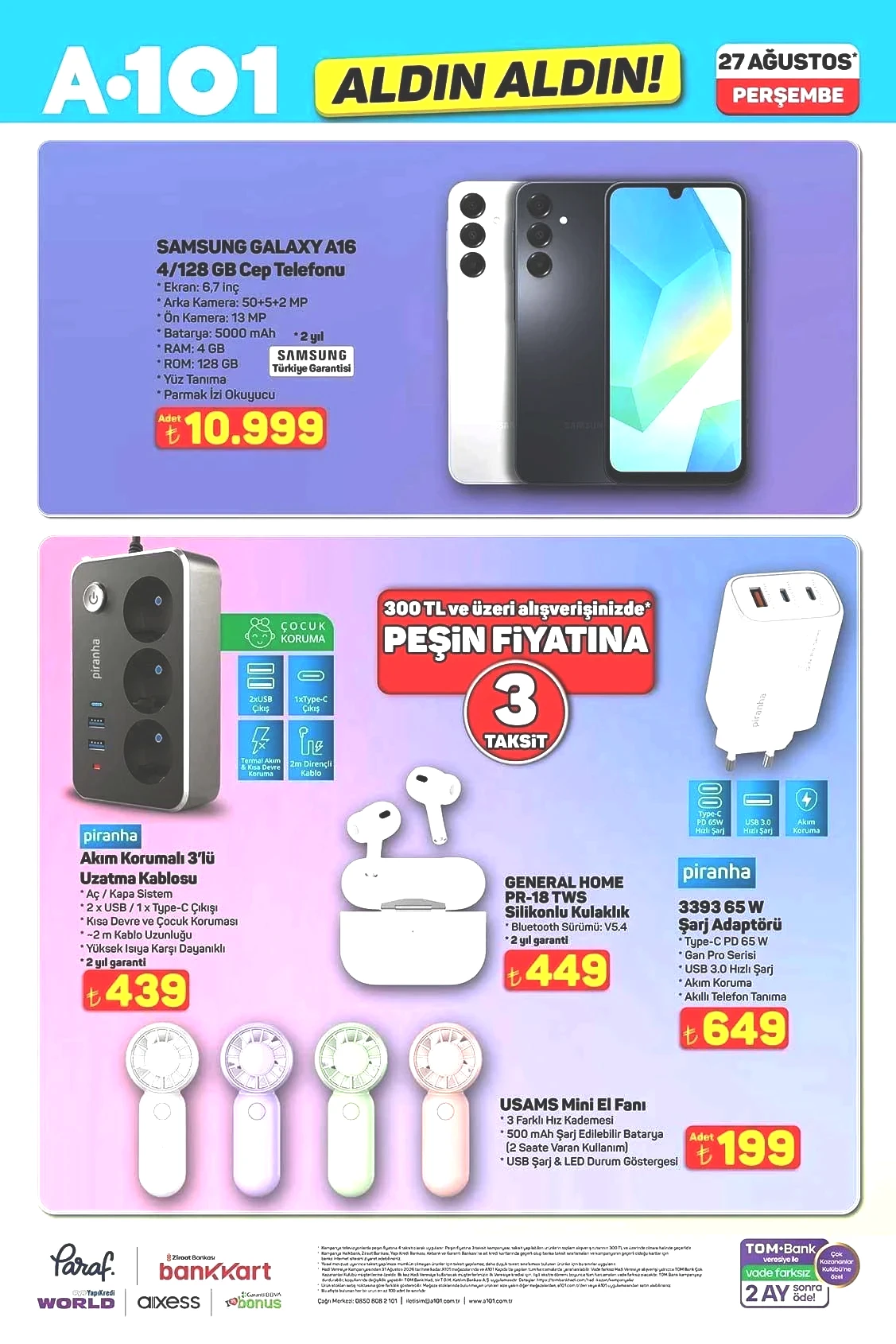 27 AĞUSTOS A101 ALDIN ALDIN AKTÜEL KATALOĞU