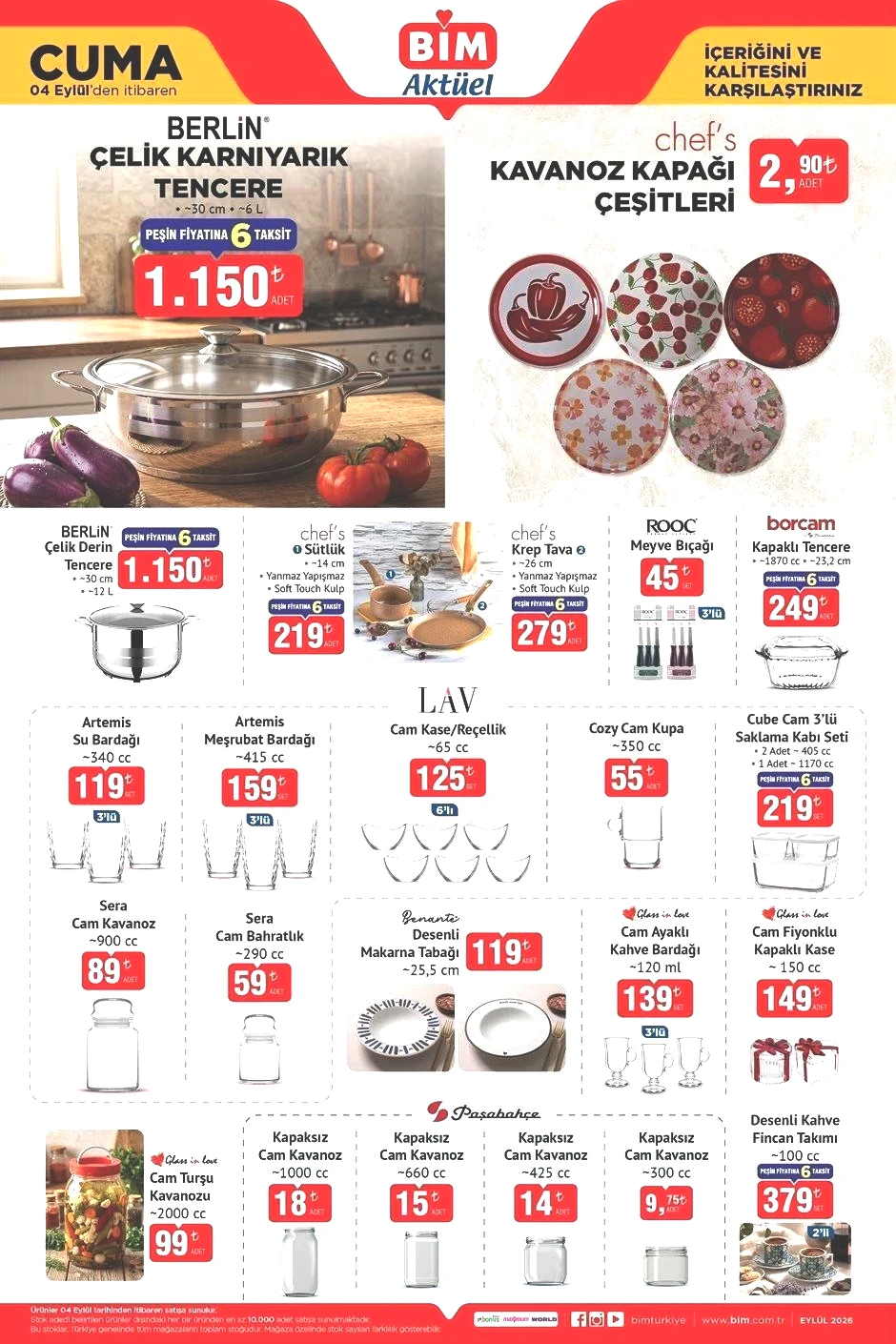 BİM 4 EYLÜL CUMA AKTÜEL ÜRÜNLER KATALOĞU BİM 4 EYLÜL CUMA AKTÜEL ÜRÜNLER KATALOĞU